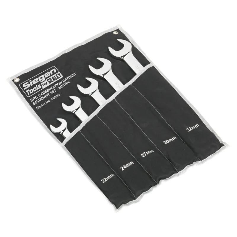 Sealey Combination Ratchet Spanner Set 5pc Metric (Siegen)